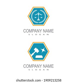 justice law Logo Template vector illsutration design