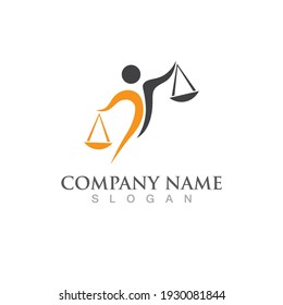 justice law Logo Template vector illsutration design