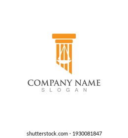 diseño de iluminación vectorial de plantillas de logotipo de ley de justicia