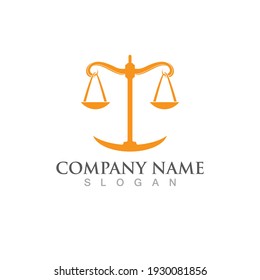justice law Logo Template vector illsutration design