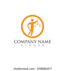 justice law Logo Template vector illsutration design