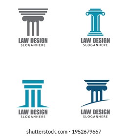 justice law Logo Template vector illsutration design