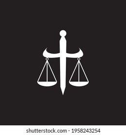 Justice law logo template vector illustration design