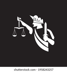 Vorlage für das Justizgesetz, Vektorgrafik-Design