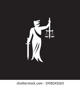 Justice law logo template vector illustration design