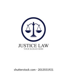 diseño de ilustraciones vectoriales de plantillas de logotipos de leyes de justicia