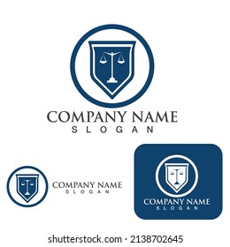 justice law Logo Template vector illsutration design