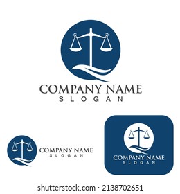 justice law Logo Template vector illsutration design