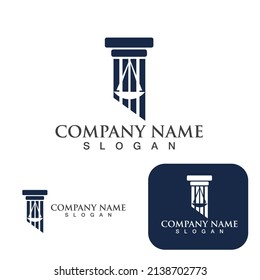 justice law Logo Template vector illsutration design