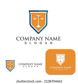 justice law Logo Template vector illsutration design
