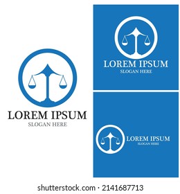 Diseño de la ilustración vectorial de la plantilla de logotipo de la ley de justicia