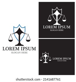 Justice law Logo Template vector illsutration design
