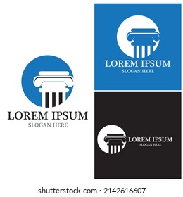 Diseño de la ilustración vectorial de la plantilla de logotipo de la ley de justicia
