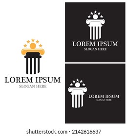 Justice law Logo Template vector illsutration design