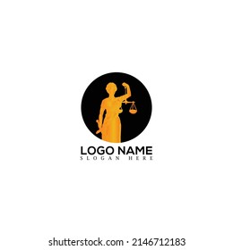 diseño de iluminación vectorial de plantillas de logotipo de ley de justicia