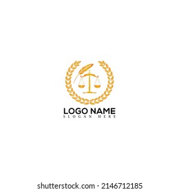 justice law Logo Template vector illsutration design