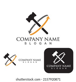 diseño de iluminación vectorial de plantillas de logotipo de ley de justicia