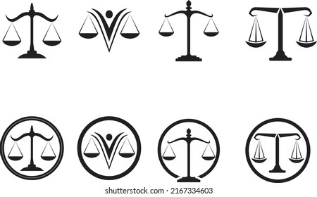 justice law Logo Template vector illsutration design