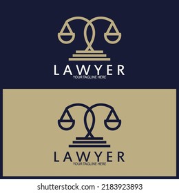 justice law Logo Template vector illsutration design