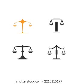 diseño de iluminación vectorial de plantillas de logotipo de ley de justicia