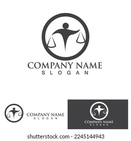justice law Logo Template vector illsutration design