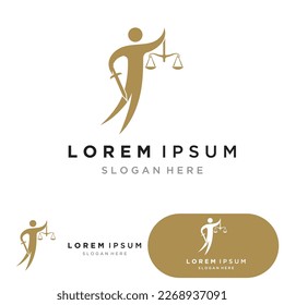 justice law Logo Template vector illsutration design
