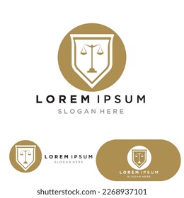 justice law Logo Template vector illsutration design