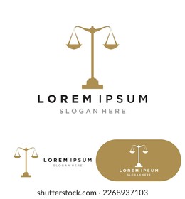 justice law Logo Template vector illsutration design