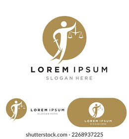 justice law Logo Template vector illsutration design