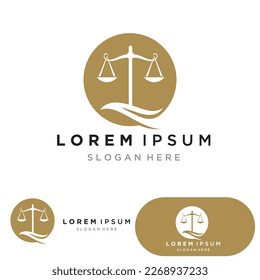 justice law Logo Template vector illsutration design