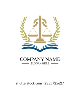 justice law Logo Template vector illsutration design