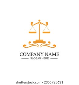 diseño de iluminación vectorial de plantillas de logotipo de ley de justicia