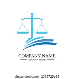justice law Logo Template vector illsutration design