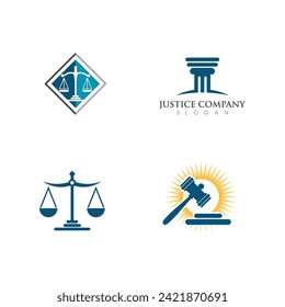 justice law Logo Template vector illsutration design