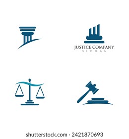 justice law Logo Template vector illsutration design