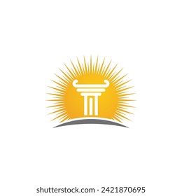 justice law Logo Template vector illsutration design