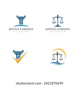 justice law Logo Template vector illsutration design