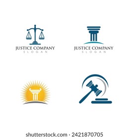 justice law Logo Template vector illsutration design