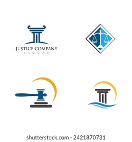 justice law Logo Template vector illsutration design
