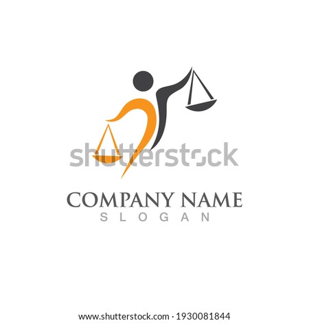 justice law Logo Template vector illsutration design