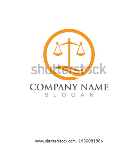 justice law Logo Template vector illsutration design