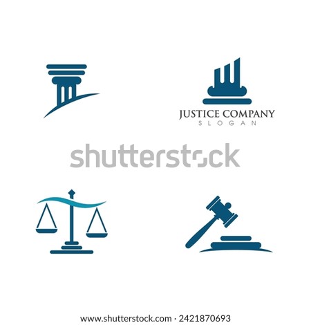 justice law Logo Template vector illsutration design