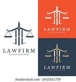 Justice Law Logo Vector Design. Emblem for Justice or Attorney.