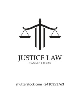 Justice Law Logo Vector Design. Emblem for Justice or Attorney.