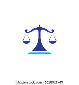 Justice and law logo vector icon illustration