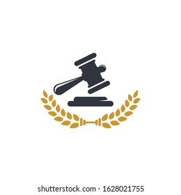 Justice and law logo vector icon illustration