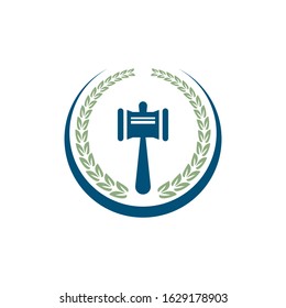 Justice and law logo vector icon illustration