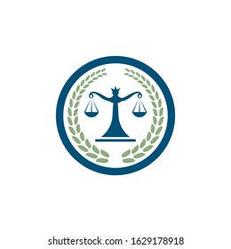 Justice and law logo vector icon illustration