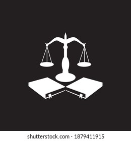 Plantilla vectorial del logotipo de la ley de justicia