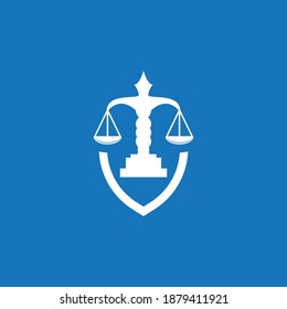 Justice law logo vector template